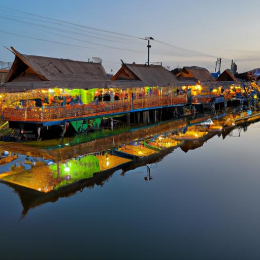 Savoring the freshest catch of the day while enjoying the serene riverside view at the seafood restaurant.