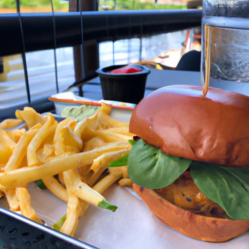 Indulging in a mouthwatering vegan burger at a top-rated Riverside eatery.